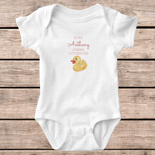 Gepersonaliseerde Achternaam Aankondiging Baby Duc Romper