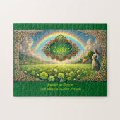 Gepersonaliseerde achternaam, Irish Cloverfield Legpuzzel (Horizontaal)