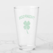 Gepersonaliseerde achternaam St Patrick's Day Part Glas (Achterkant)