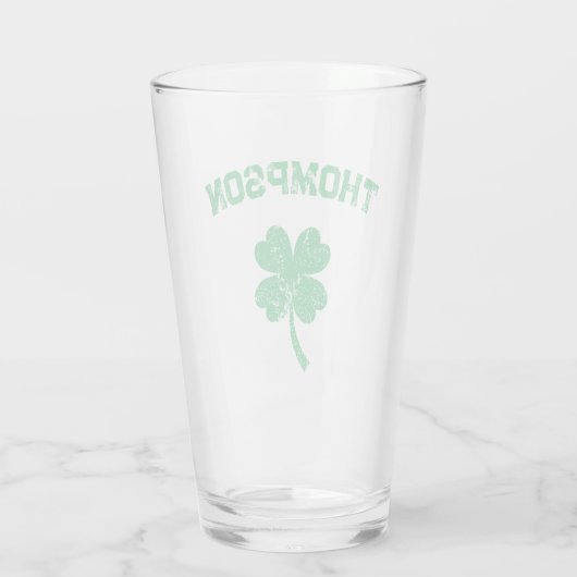Gepersonaliseerde achternaam St Patrick's Day Part Glas (Achterkant)