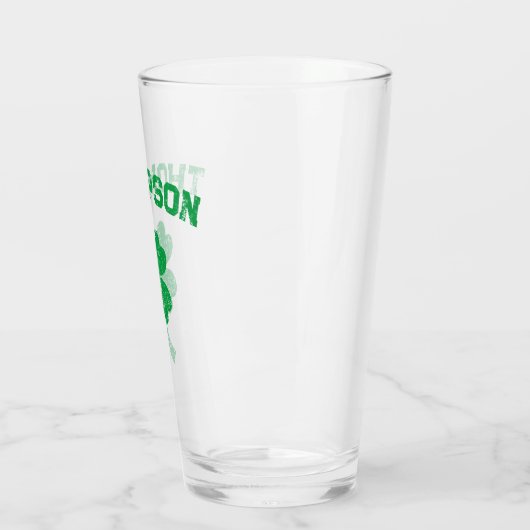 Gepersonaliseerde achternaam St Patrick's Day Part Glas (Links)