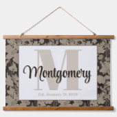 Gepersonaliseerde achternaam Wall Art Print Est Gi Hangend Wandkleed (Voorkant)