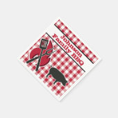 Gepersonaliseerde achtertuin BBQ picknick partij s Servet (Hoek)