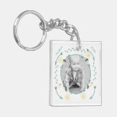 Gepersonaliseerde Acorn en Arrow Garland Foto Sleutelhanger (Voorkant Links)