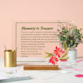 Gepersonaliseerde Acryl Vakantie Teken – Elegante Acryl Bord (Huwelijk)