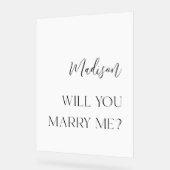 Gepersonaliseerde acryl zal je met me trouwen teke bord (Hoek)