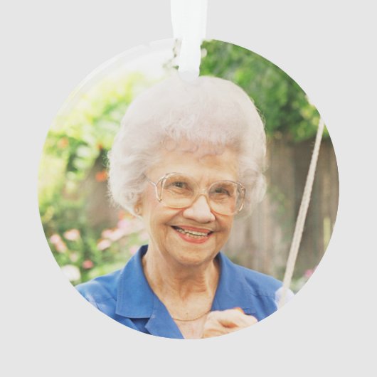 Gepersonaliseerde Acrylmonument Ornament (achterkant)