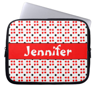 Gepersonaliseerde actie Stippen patroon Laptop Sleeve