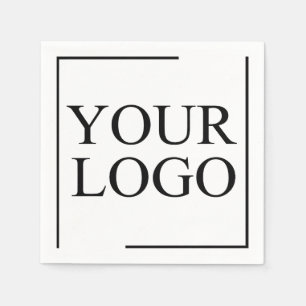 Gepersonaliseerde Add Logo Modern Elegant Simple Servet