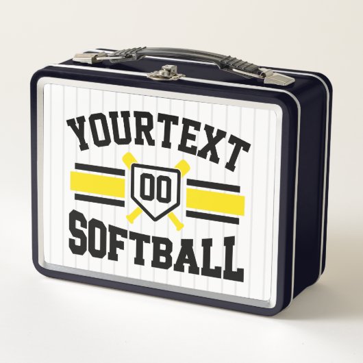 Gepersonaliseerde ADD NAAM Softball Speler Varsity (Voorkant)