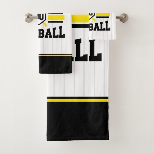 Gepersonaliseerde ADD NAAM Softball Speler Varsity Bad Handdoek (Insitu)