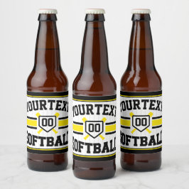 Gepersonaliseerde ADD NAAM Softball Speler Varsity Bier Etiket