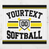 Gepersonaliseerde ADD NAAM Softball Speler Varsity Bier Etiket (Enkel label)