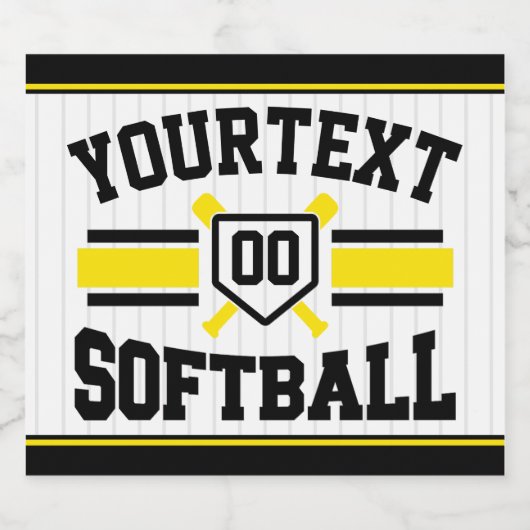 Gepersonaliseerde ADD NAAM Softball Speler Varsity Bier Etiket (Enkel label)