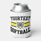 Gepersonaliseerde ADD NAAM Softball Speler Varsity Blikjeskoeler (Blikje Voorkant)