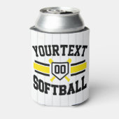 Gepersonaliseerde ADD NAAM Softball Speler Varsity Blikjeskoeler (Blikje Achterkant)