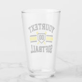 Gepersonaliseerde ADD NAAM Softball Speler Varsity Glas (Achterkant)