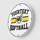 Gepersonaliseerde ADD NAAM Softball Speler Varsity Grote Klok (Hoek)