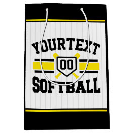 Gepersonaliseerde ADD NAAM Softball Speler Varsity Medium Cadeauzakje