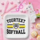 Gepersonaliseerde ADD NAAM Softball Speler Varsity Papieren Bordje (Feest)