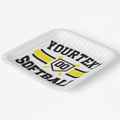 Gepersonaliseerde ADD NAAM Softball Speler Varsity Papieren Bordje (Gebogen)