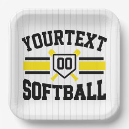 Gepersonaliseerde ADD NAAM Softball Speler Varsity Papieren Bordje