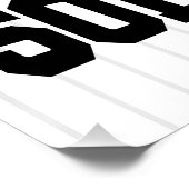 Gepersonaliseerde ADD NAAM Softball Speler Varsity Perfect Poster (Hoek)