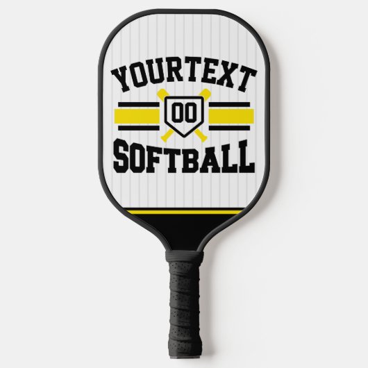 Gepersonaliseerde ADD NAAM Softball Speler Varsity Pickleball Paddle (Voorkant)