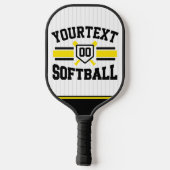 Gepersonaliseerde ADD NAAM Softball Speler Varsity Pickleball Paddle (Achterkant)