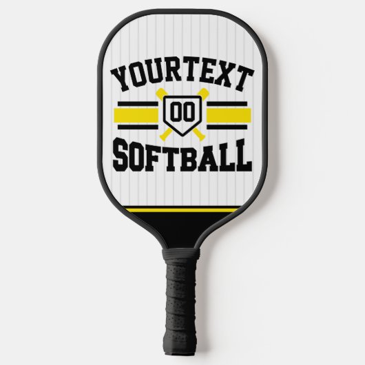Gepersonaliseerde ADD NAAM Softball Speler Varsity Pickleball Paddle (Achterkant)