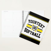 Gepersonaliseerde ADD NAAM Softball Speler Varsity Planner (Display)