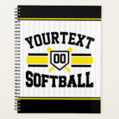 Gepersonaliseerde ADD NAAM Softball Speler Varsity Planner (Voorkant)
