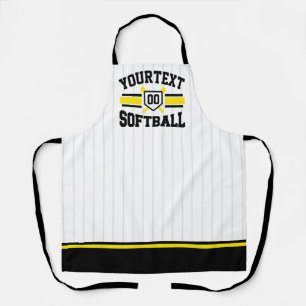Gepersonaliseerde ADD NAAM Softball Speler Varsity Schort