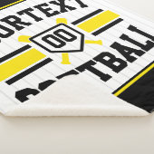Gepersonaliseerde ADD NAAM Softball Speler Varsity Sherpa Deken (3/4)