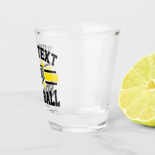 Gepersonaliseerde ADD NAAM Softball Speler Varsity Shot Glas (Rechts)