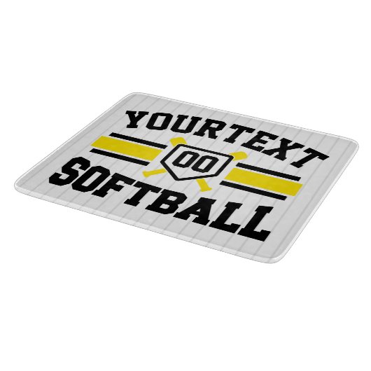 Gepersonaliseerde ADD NAAM Softball Speler Varsity Snijplank (Hoek)