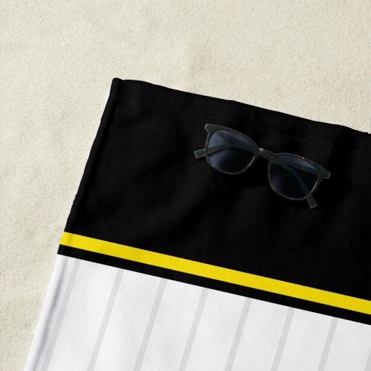 Gepersonaliseerde ADD NAAM Softball Speler Varsity Strandlaken (In situ)