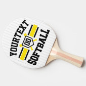 Gepersonaliseerde ADD NAAM Softball Speler Varsity Tafeltennisbatje (Zijkant)