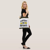 Gepersonaliseerde ADD NAAM Softball Speler Varsity Tote Bag (Op model)
