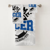 Gepersonaliseerde ADD NAAM Voetbalspeler Team Stro Bad Handdoek (Insitu)