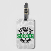 Gepersonaliseerde ADD NAAM Voetbalspeler Team Stro Bagagelabel (Voorkant (verticaal))