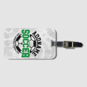 Gepersonaliseerde ADD NAAM Voetbalspeler Team Stro Bagagelabel (Voorkant (horizontaal))