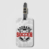 Gepersonaliseerde ADD NAAM Voetbalspeler Team Stro Bagagelabel (Voorkant (verticaal))