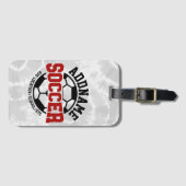 Gepersonaliseerde ADD NAAM Voetbalspeler Team Stro Bagagelabel (Voorkant (horizontaal))