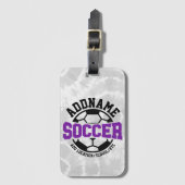 Gepersonaliseerde ADD NAAM Voetbalspeler Team Stro Bagagelabel (Voorkant (verticaal))