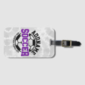 Gepersonaliseerde ADD NAAM Voetbalspeler Team Stro Bagagelabel (Voorkant (horizontaal))