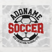 Gepersonaliseerde ADD NAAM Voetbalspeler Team Stro Bier Etiket (Enkel label)