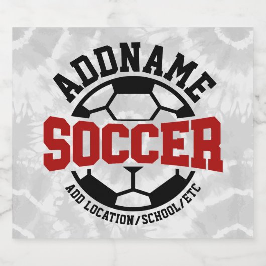 Gepersonaliseerde ADD NAAM Voetbalspeler Team Stro Bier Etiket (Enkel label)