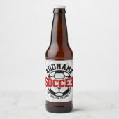 Gepersonaliseerde ADD NAAM Voetbalspeler Team Stro Bier Etiket (Voorkant)