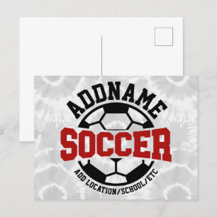 Gepersonaliseerde ADD NAAM Voetbalspeler Team Stro Briefkaart